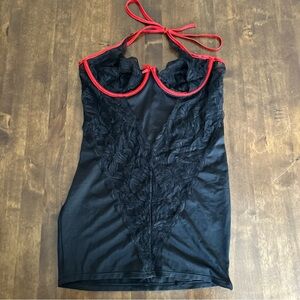 Dreamgirl Lingerie Size Small Sexy Black Dress Babydoll Goth Vixen Romantic ❤️🖤